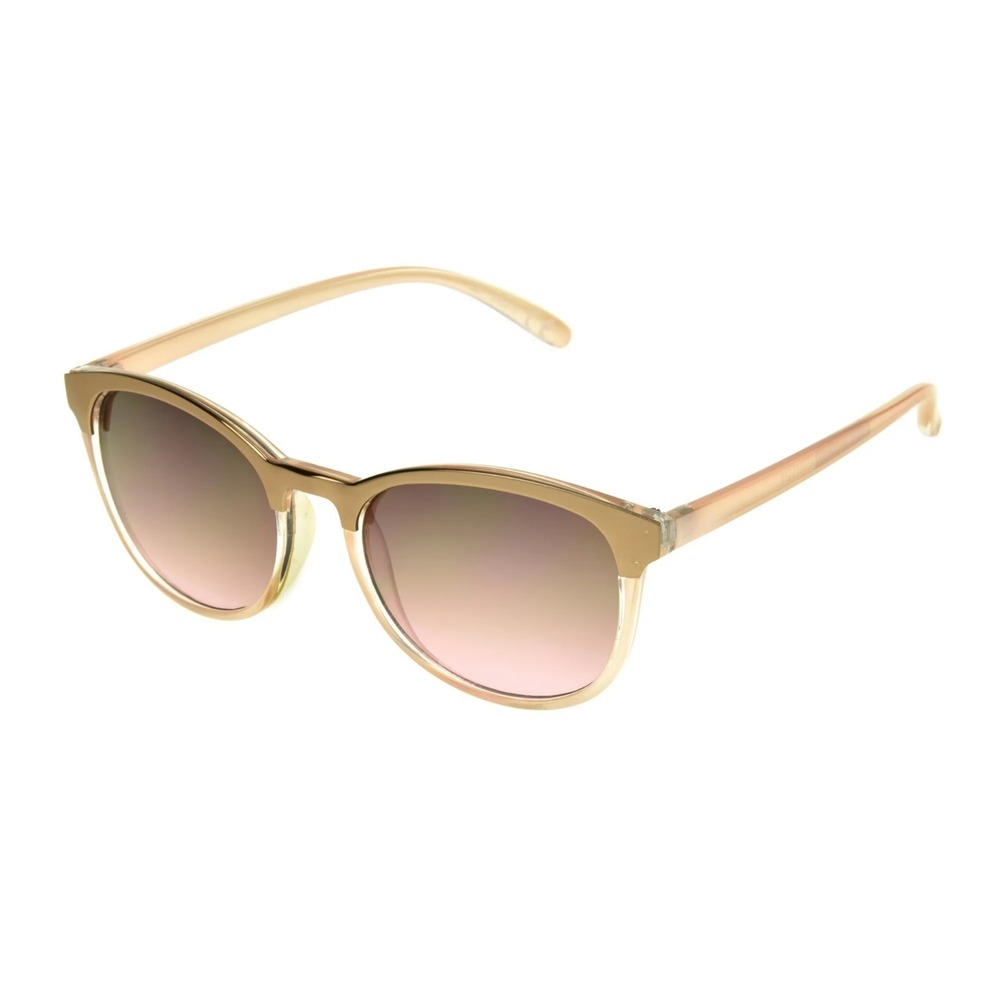 Foster Grant‎ Trend Sunglasses HG 20 02 GLD - Beige/Gold Cat Eye Brown Lens - Picture 3 of 6